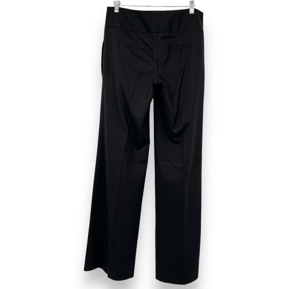 Diane Von Furstenberg Lariam Mid Rise Wool Black Wide Leg Pants Women's 4 Casual - Picture 2 of 10